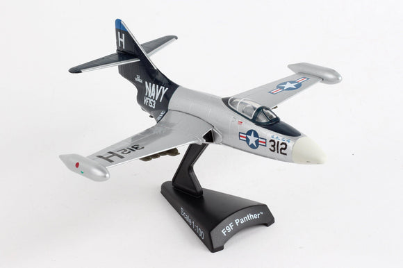 PS5393-3 POSTAGE STAMP F9F PANTHER 1/100 SILVER/BLACK - postagestampairplanes.com